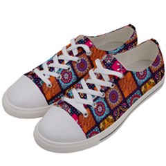 Mandala Pattern Women s Low Top Canvas Sneakers by Vaneshart