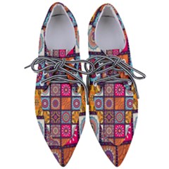 Mandala Pattern Women s Pointed Oxford Shoes