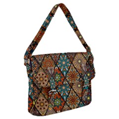 Colorful Vintage Seamless Pattern With Floral Mandala Elements Hand Drawn Background Buckle Messenger Bag by Vaneshart