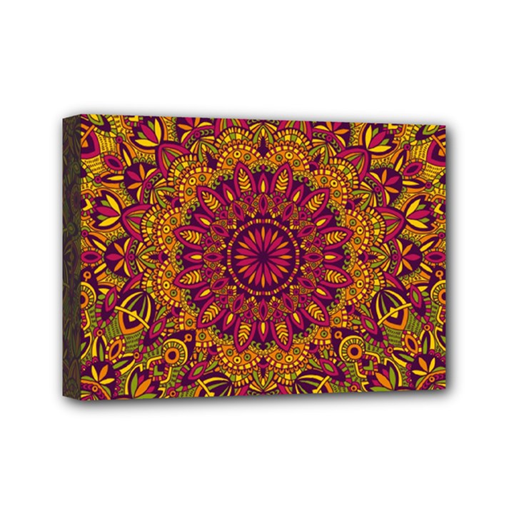 Mandala Vector Tribal Vintage Ethnic Seamless Pattern Print Mini Canvas 7  x 5  (Stretched)