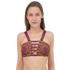 Mandala Vector Tribal Vintage Ethnic Seamless Pattern Print Cage Up Bikini Top