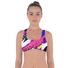 Colorful Abstract Waves Pattern Got No Strings Sports Bra by teeziner