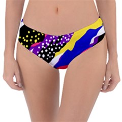 Colorful Abstract Waves Pattern Reversible Classic Bikini Bottoms by teeziner