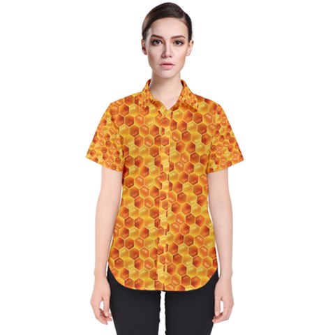 Honeycomb Women s Short Sleeve Shirt by retrotoomoderndesigns