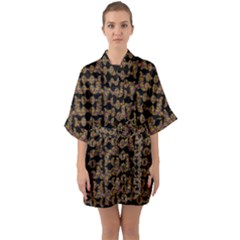 Butterflies In The Sky Giving Freedom Half Sleeve Satin Kimono  by pepitasart