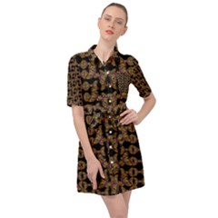 Butterflies In The Sky Giving Freedom Belted Shirt Dress