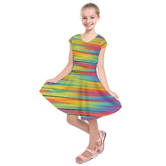 Rainbow Swirl Kids  Short Sleeve Dress