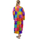 Rainbow Jigsaw Puzzle Maxi Velour Kimono View2