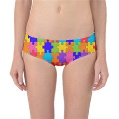 Rainbow Jigsaw Puzzle Classic Bikini Bottoms by retrotoomoderndesigns