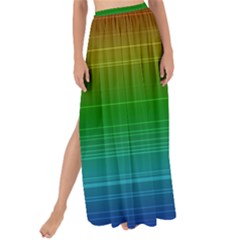 Dark Rainbow Stripes Maxi Chiffon Tie-up Sarong by retrotoomoderndesigns