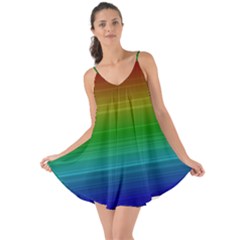 Dark Rainbow Stripes Love The Sun Cover Up by retrotoomoderndesigns