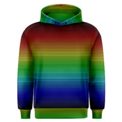 Dark Rainbow Stripes Men s Overhead Hoodie by retrotoomoderndesigns