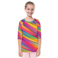 Rainbow Dreams Kids  Quarter Sleeve Raglan Tee