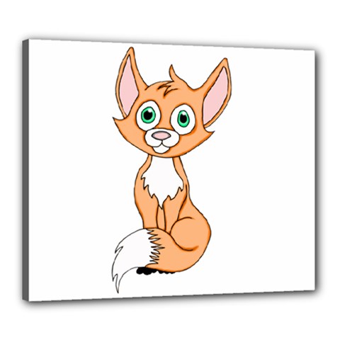 Foxy Roxy Canvas 24  X 20  (stretched) by retrotoomoderndesigns