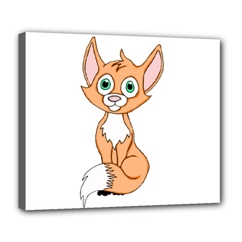 Foxy Roxy Deluxe Canvas 24  X 20  (stretched) by retrotoomoderndesigns