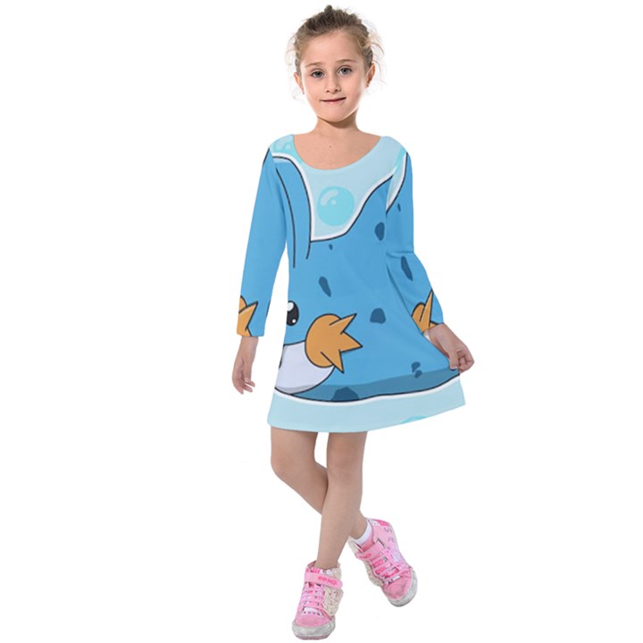 Patokip Kids  Long Sleeve Velvet Dress