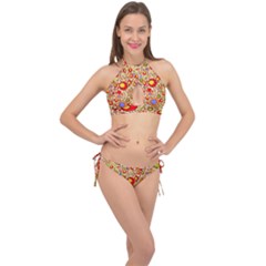 Zappwaits Pop Cross Front Halter Bikini Set by zappwaits