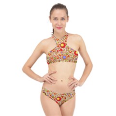 Zappwaits Pop High Neck Bikini Set by zappwaits