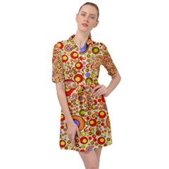 Zappwaits Pop Belted Shirt Dress by zappwaits