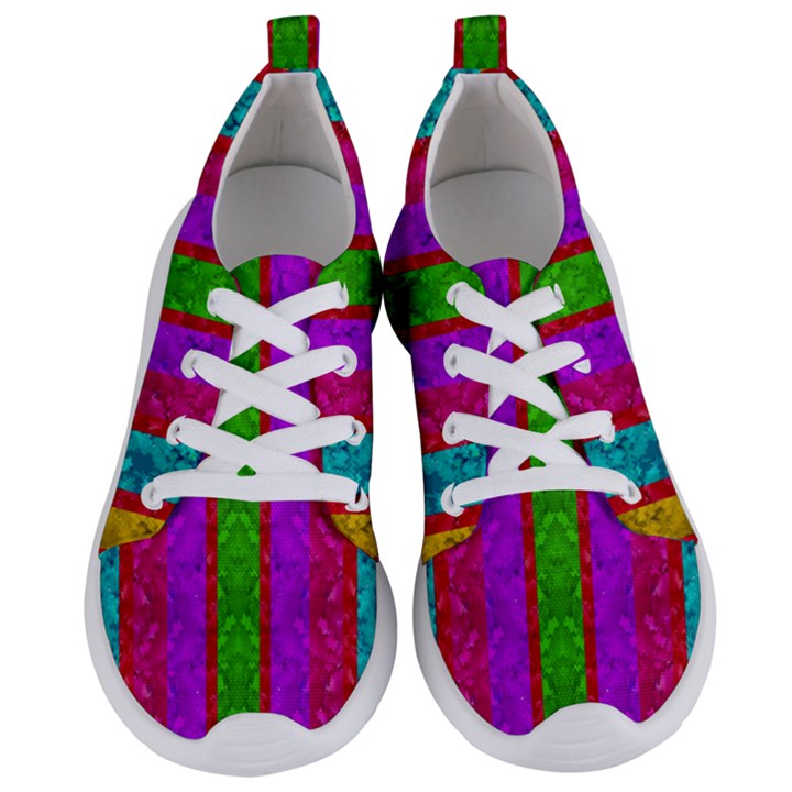 Rose Petals As A Rainbow Of Decorative Colors Women s Lightweight Sports Shoes