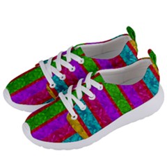 Rose Petals As A Rainbow Of Decorative Colors Women s Lightweight Sports Shoes by pepitasart