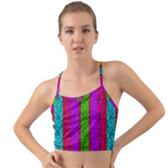 Rose Petals As A Rainbow Of Decorative Colors Mini Tank Bikini Top