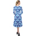 Blue Dragonfly  Ruffle End Midi Chiffon Dress View2