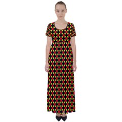 New Arrivals-b-2 High Waist Short Sleeve Maxi Dress by ArtworkByPatrick