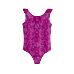 Roses And Roses A Soft Flower Bed Ornate Kids  Frill Swimsuit