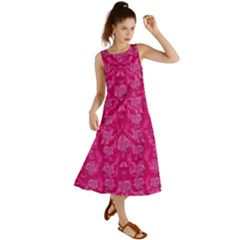 Roses And Roses A Soft Flower Bed Ornate Summer Maxi Dress