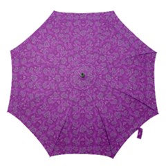 Roses And Roses A Soft  Purple Flower Bed Ornate Hook Handle Umbrellas (large) by pepitasart