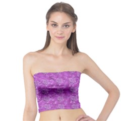 Roses And Roses A Soft  Purple Flower Bed Ornate Tube Top by pepitasart