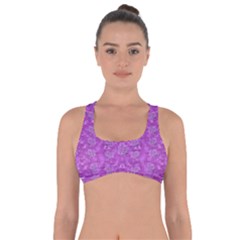 Roses And Roses A Soft  Purple Flower Bed Ornate Got No Strings Sports Bra by pepitasart