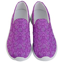 Roses And Roses A Soft  Purple Flower Bed Ornate Men s Lightweight Slip Ons by pepitasart