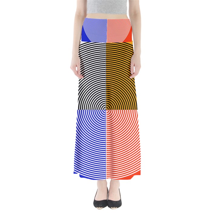 Circles Full Length Maxi Skirt