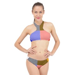 Circles High Neck Bikini Set by impacteesstreetweareight