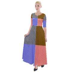 Circles Half Sleeves Maxi Dress by impacteesstreetweareight