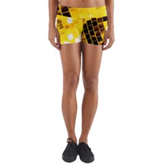 Golden Disco Ball Yoga Shorts by essentialimage