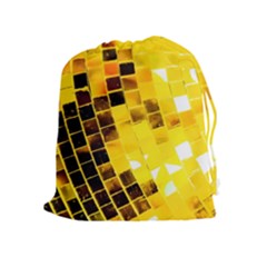 Golden Disco Ball Drawstring Pouch (xl) by essentialimage