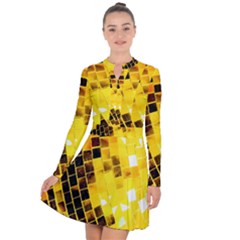 Golden Disco Ball Long Sleeve Panel Dress by essentialimage