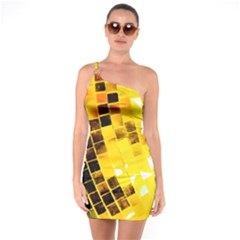 Golden Disco Ball One Soulder Bodycon Dress by essentialimage