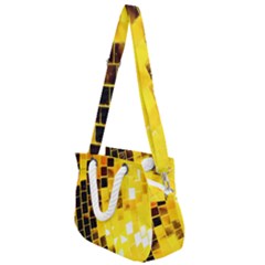 Golden Disco Ball Rope Handles Shoulder Strap Bag by essentialimage