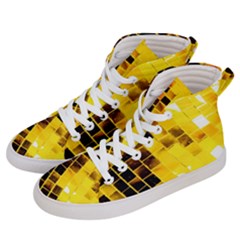 Golden Disco Ball Men s Hi-top Skate Sneakers by essentialimage