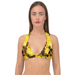 Golden Disco Ball Double Strap Halter Bikini Top by essentialimage