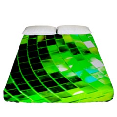 Green Disco Ball Fitted Sheet (california King Size) by essentialimage