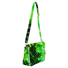 Green Disco Ball Shoulder Bag With Back Zipper by essentialimage