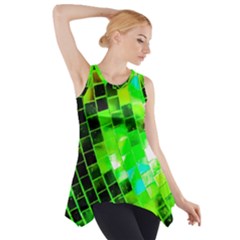 Green Disco Ball Side Drop Tank Tunic by essentialimage