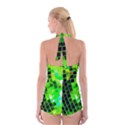 Green Disco Ball Boyleg Halter Swimsuit  View2