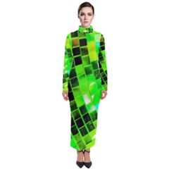 Green Disco Ball Turtleneck Maxi Dress by essentialimage