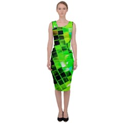 Green Disco Ball Sleeveless Pencil Dress by essentialimage